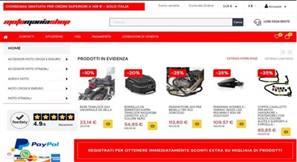 Motomaniashop moto accessories